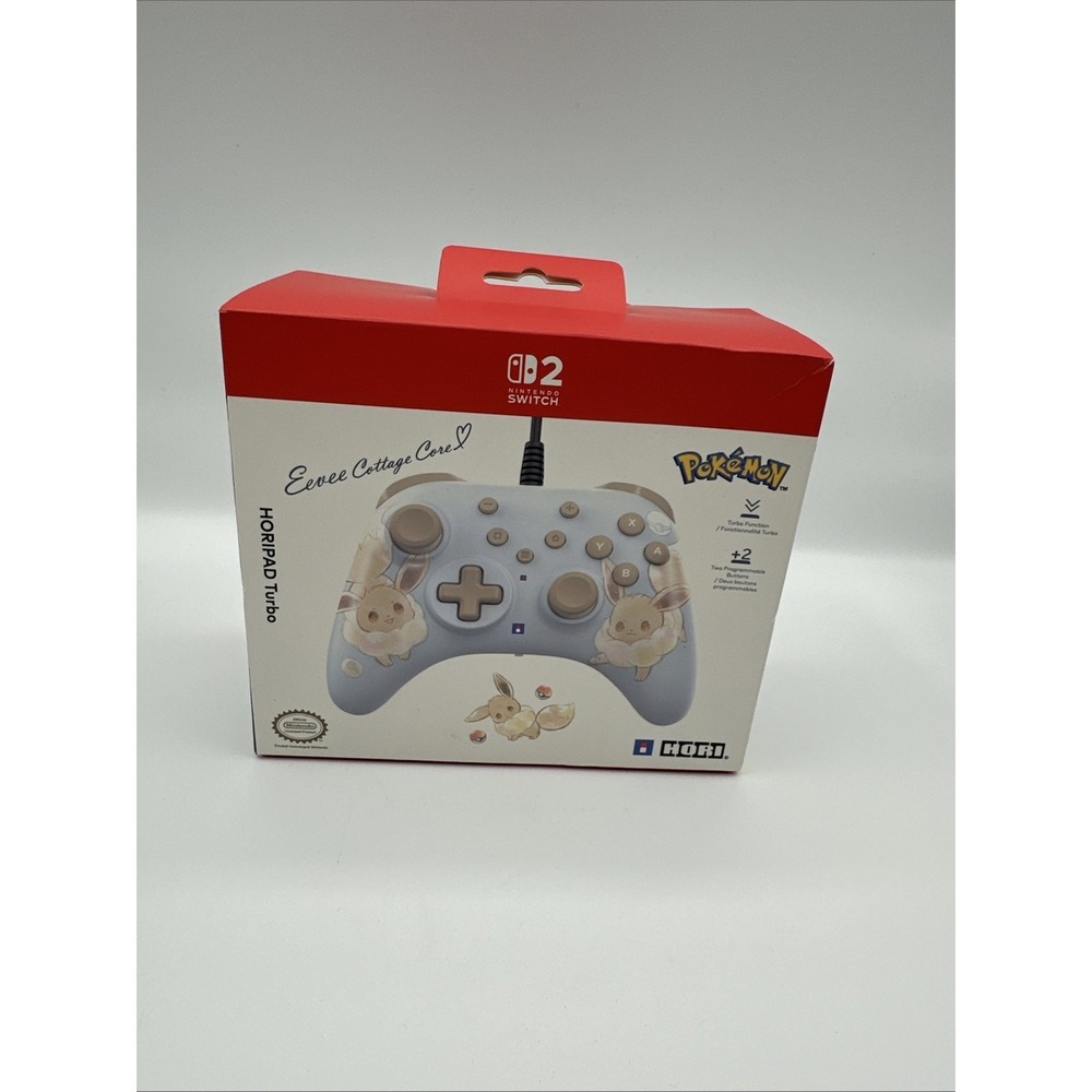 HORIPAD Turbo Pokémon Eevee Cottage Core Wired Controller – Nintendo Switch 2